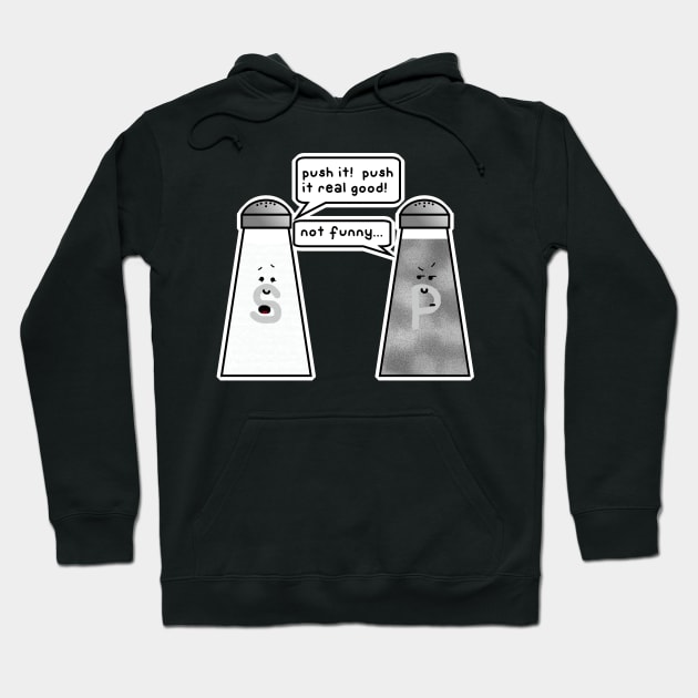 salt and pepper Hoodie by paintbydumbers